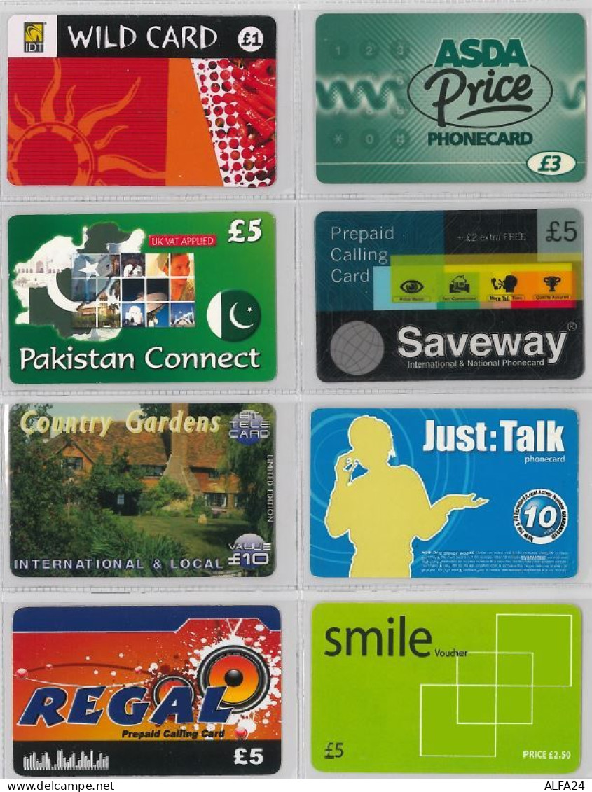 LOT 8 PREPAID PHONE CARD- REGNO UNITO (E25.42.1 - BT Cartes Mondiales (Prépayées)