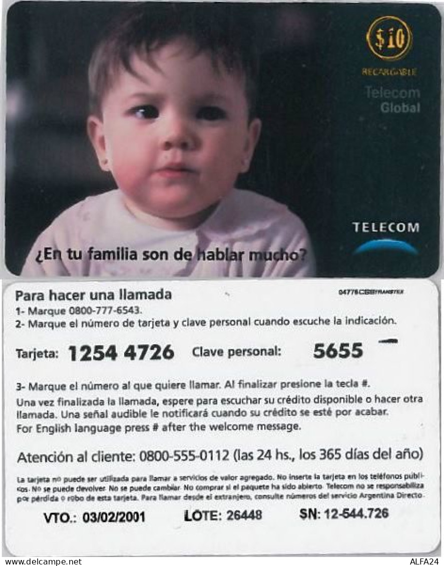 PREPAID PHONE CARD - ARGENTINA (E38.13.3 - Argentine