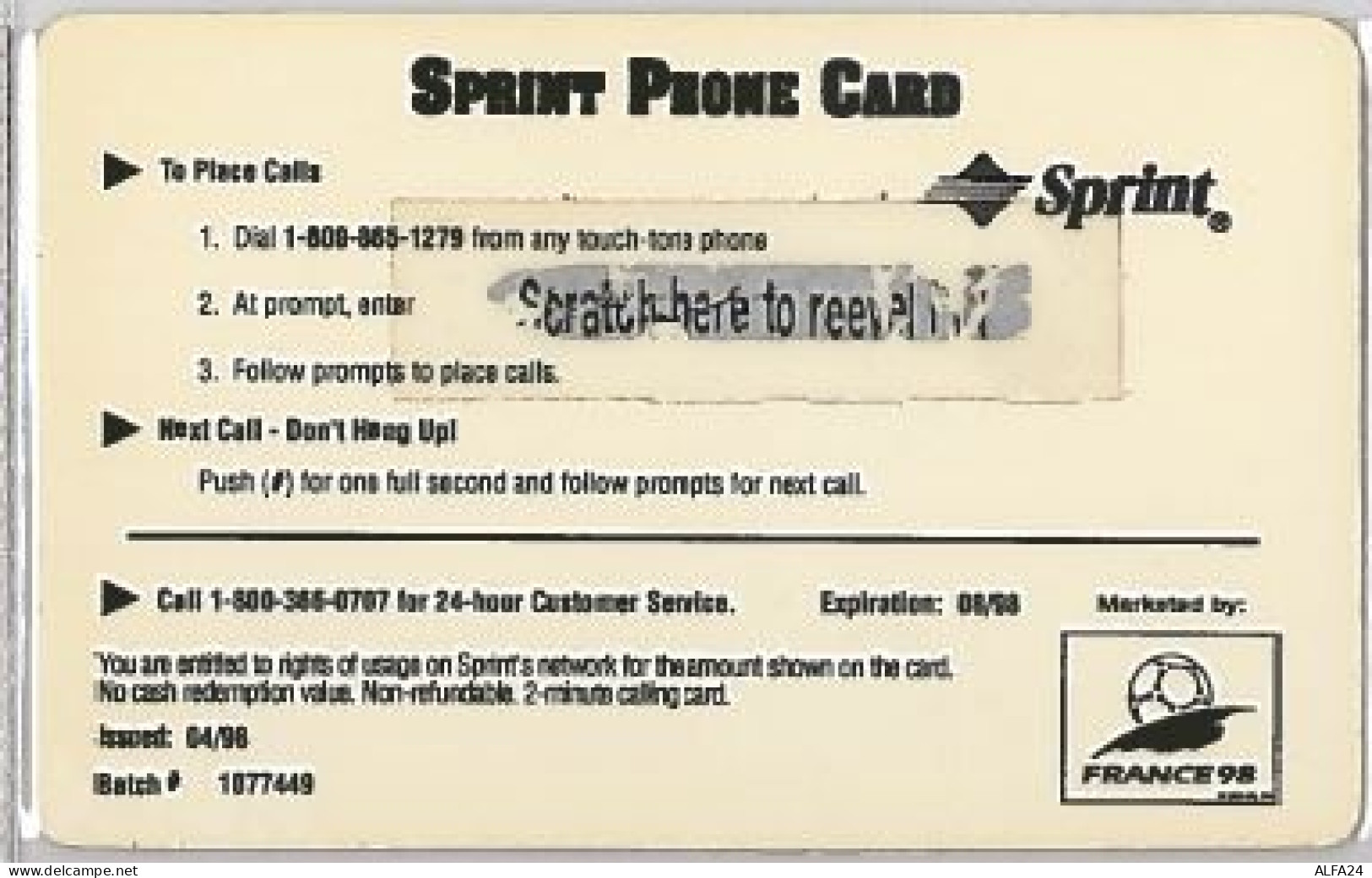 PREPAID PHONE CARD -SPRINT-STATI UNITI (E41.39.2 - Sprint