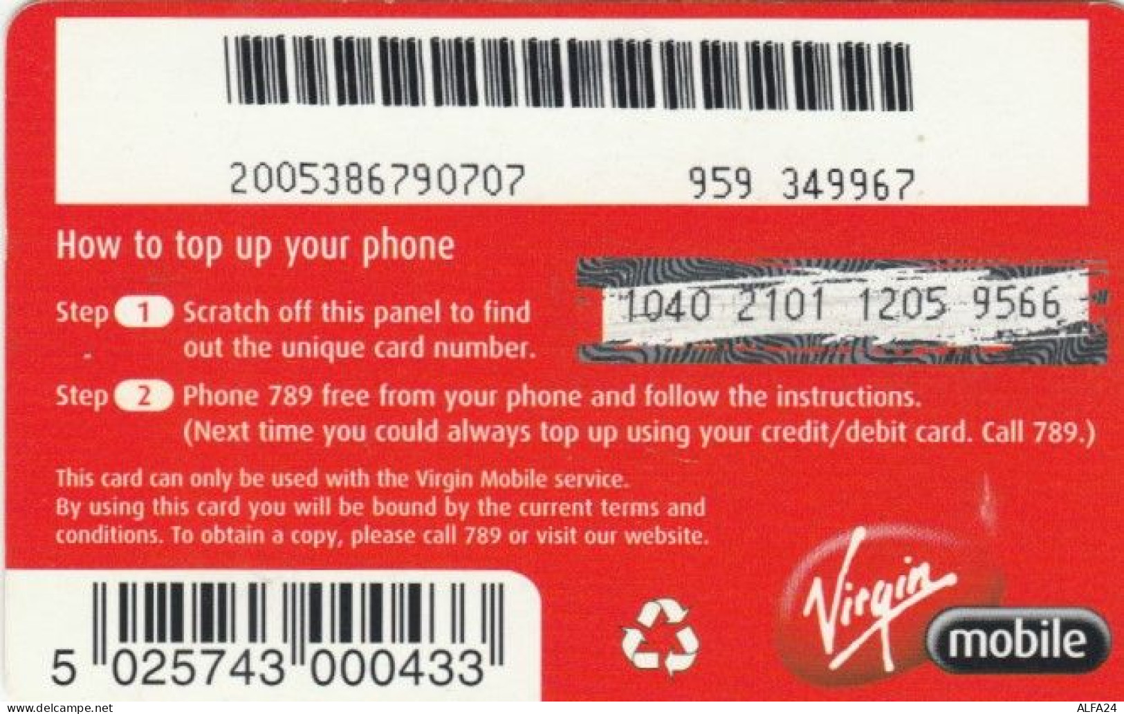 PREPAID PHONE CARD REGNO UNITO (PK212 - BT Allgemein (Prepaid)