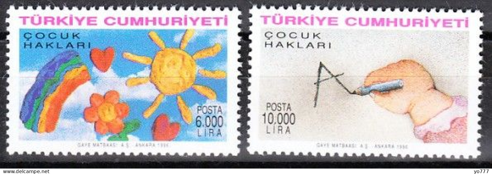 (3068-69) TURKEY CHILDREN RIGHTS MNH** - Nuevos