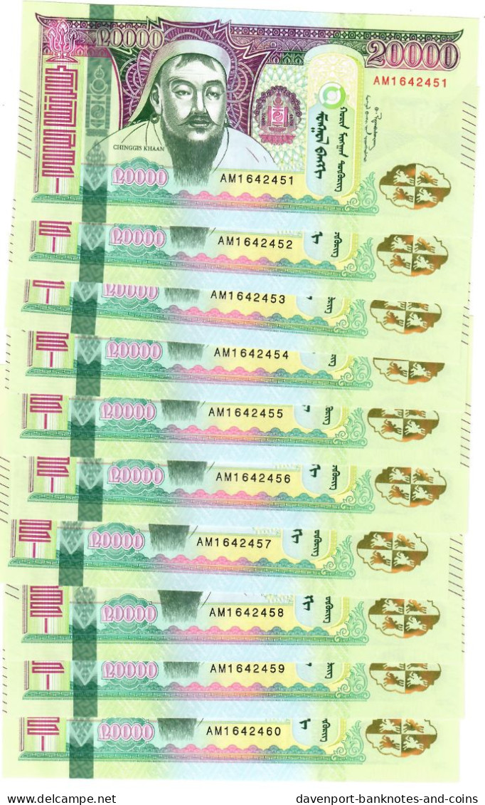 Mongolia 10x 20,000 Tugrik 2023 UNC - Mongolei