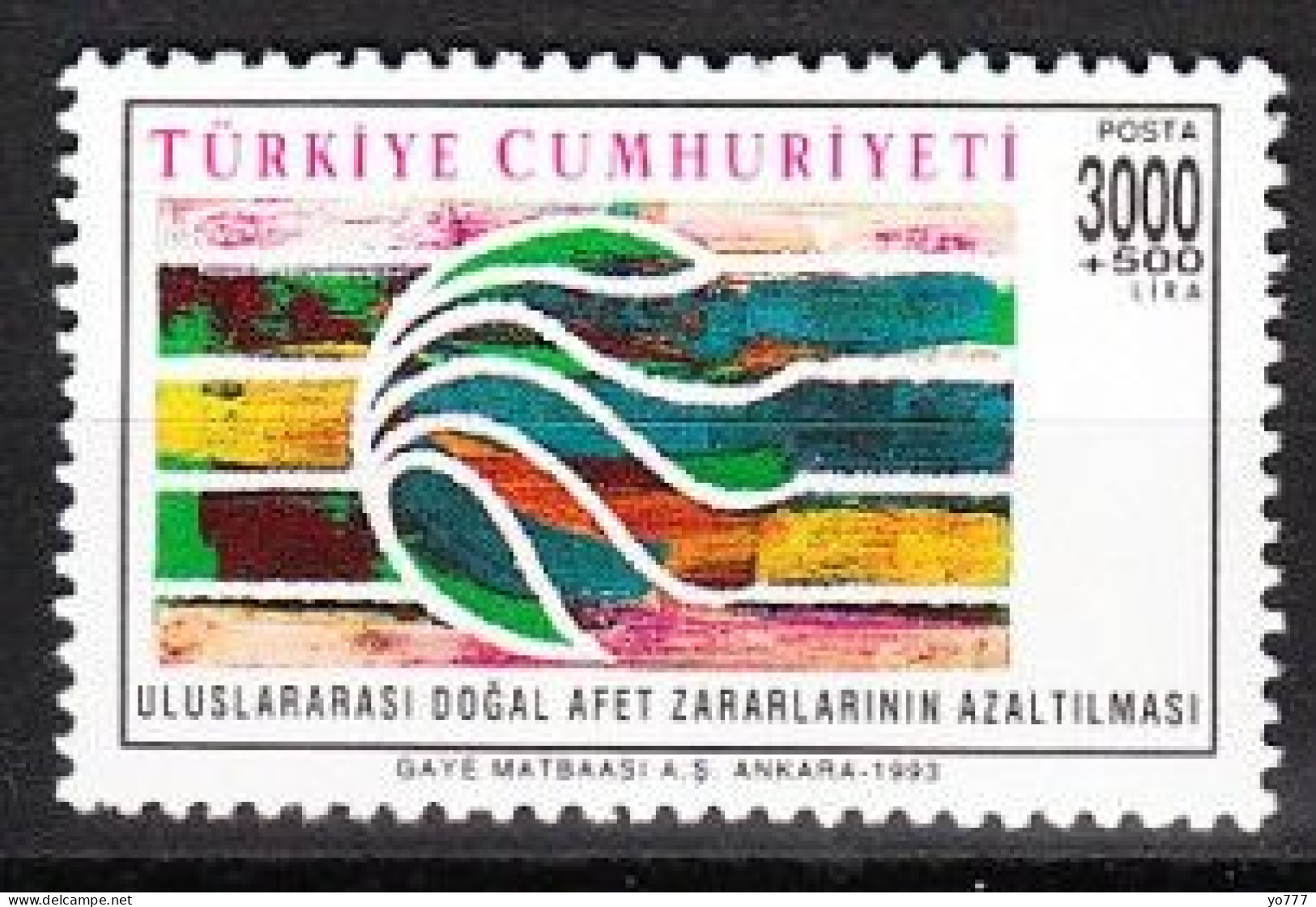 (3004) TURKEY INTERNATIONAL DAY FOR NATURAL DISASTER REDUCTION MNH** - Unused Stamps