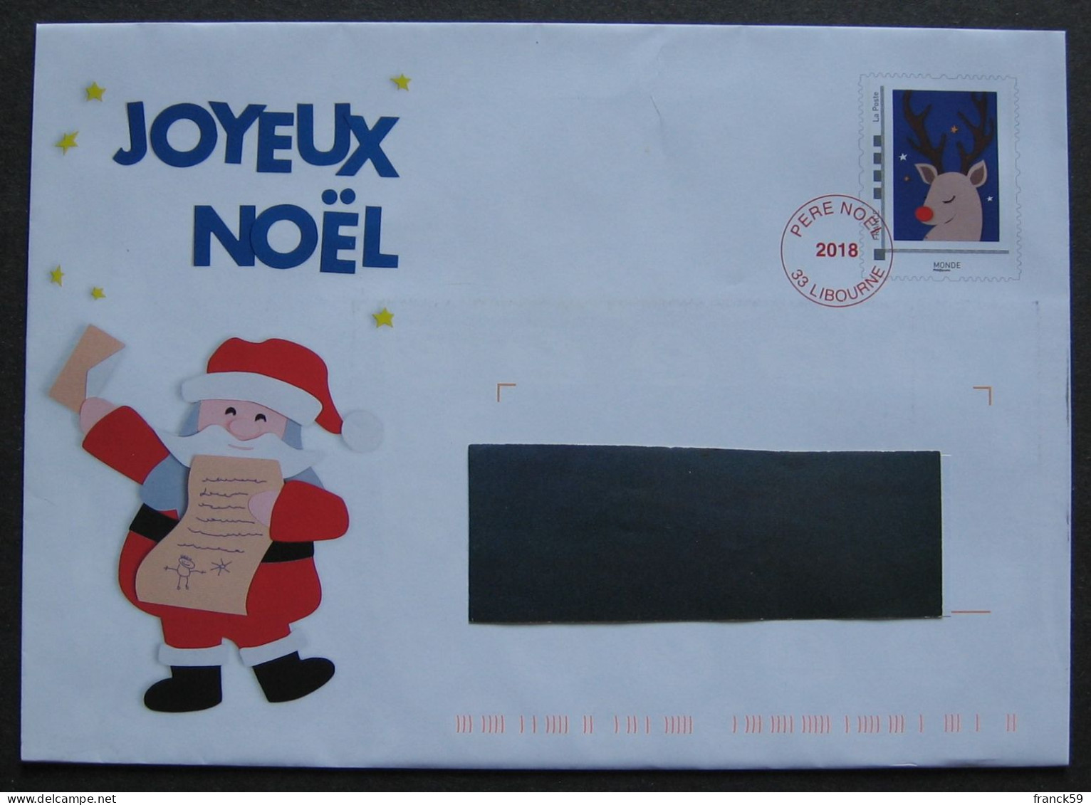 PAP "PERE NOEL 2018" ENVELOPPE NON OUVERTE - MONTIMBRAMOI - Lettres & Documents