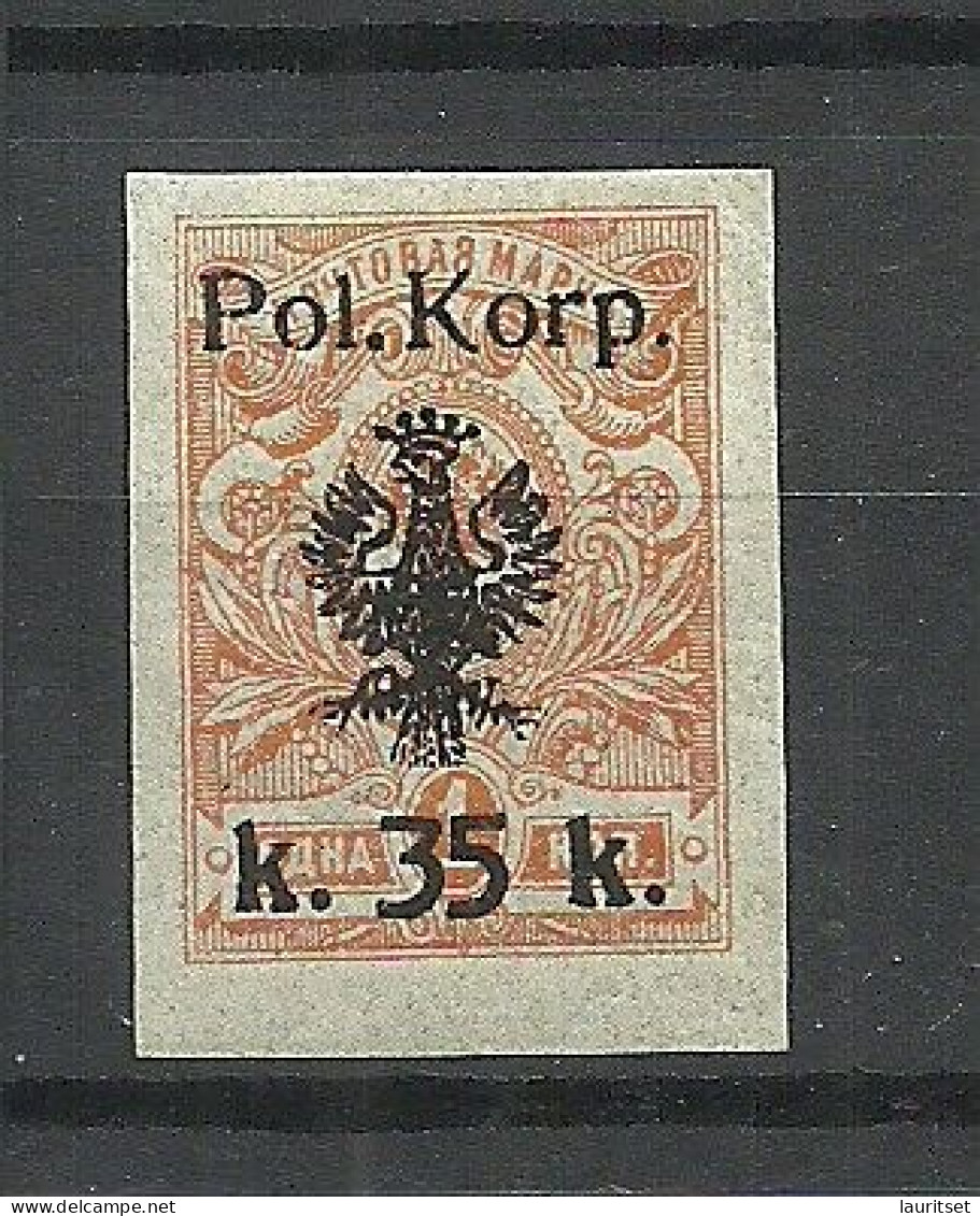 Poland Polska 1918 Polnisches Korps Michel 13 B * - Nuovi