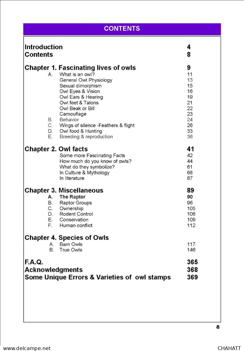 OWLS - RAPTORS- BIRDS OF PREY-"THE PARLIAMENT" - GALLERY OF OWLS ON STAMPS- EBOOK-PDF- DOWNLOADABLE-372 PAGES - Wildlife