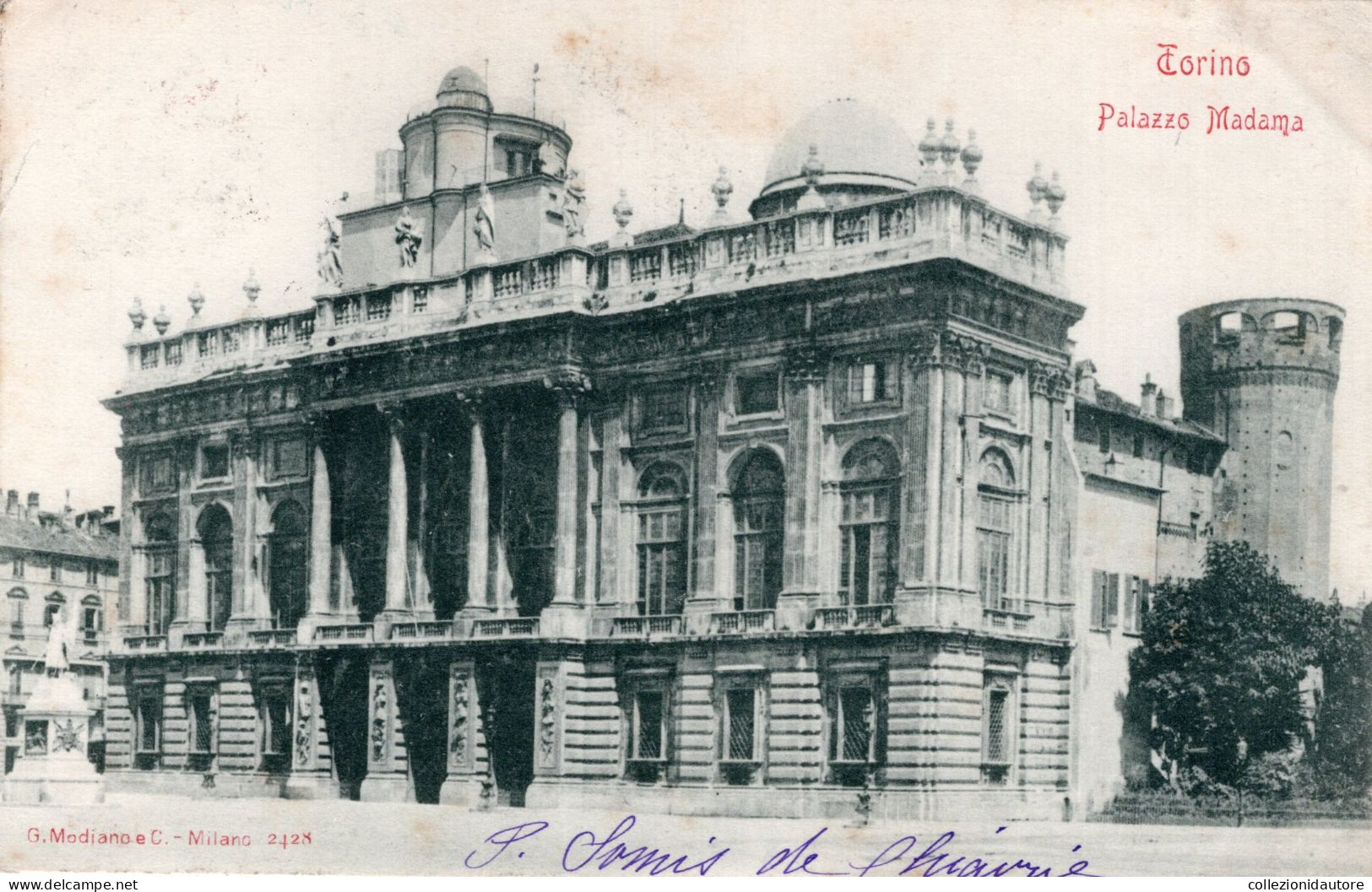 TORINO - PALAZZO MADAMA - CARTOLINA FP SPEDITA NEL 1901 - Palazzo Madama