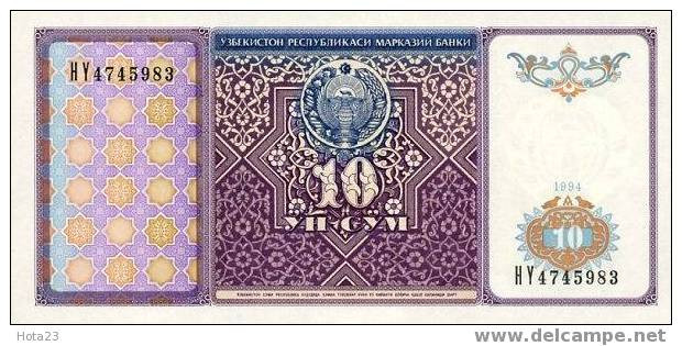 UZBEKISTAN 10 SUM - 1994- P-76 - UNC - Ouzbékistan