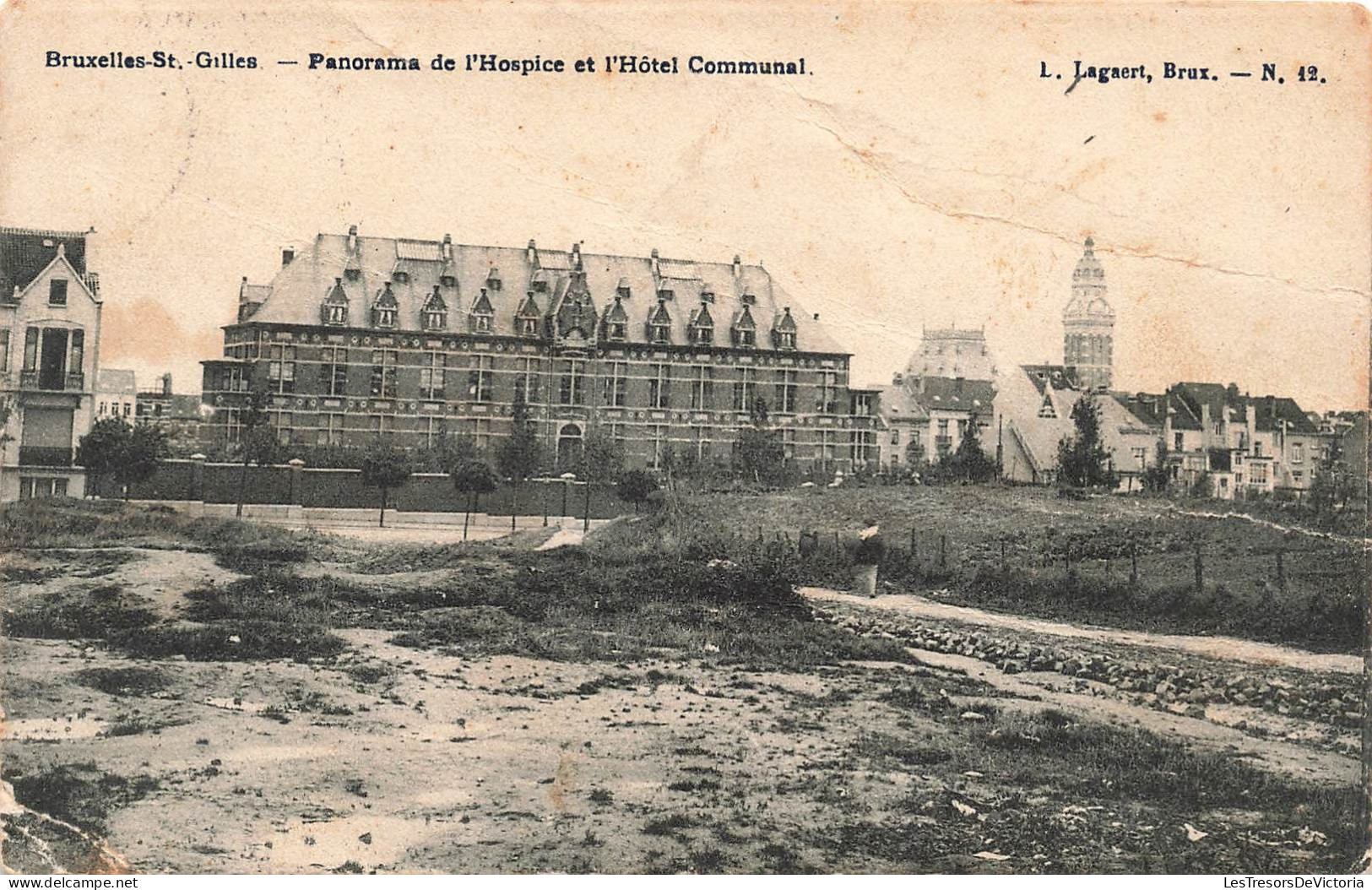 BELGIQUE - Bruxelles - Saint Gilles - Panorama De L'Hospice Et L'Hôtel Communal - Carte Postale Ancienne - St-Gilles - St-Gillis