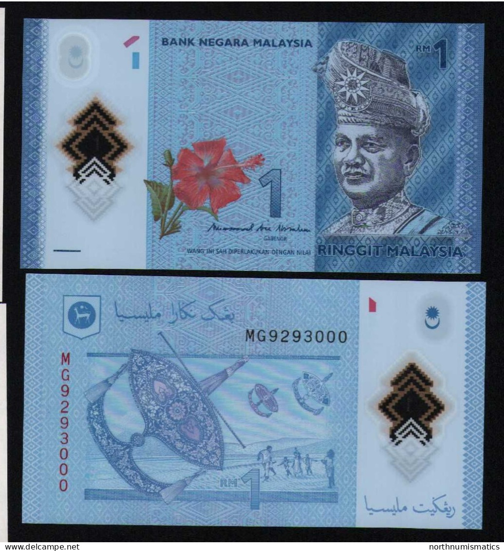 Malaysia 1 Ringgit Polymer Unc - Malaysia