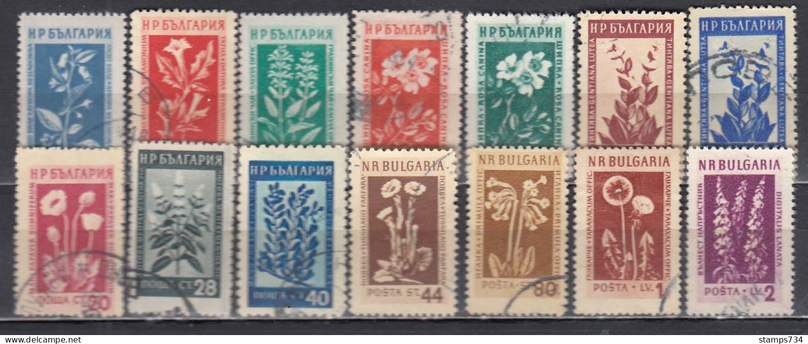 Bulgaria 1953 - Plantes Medicinales, YT 770/83, Used - Usados