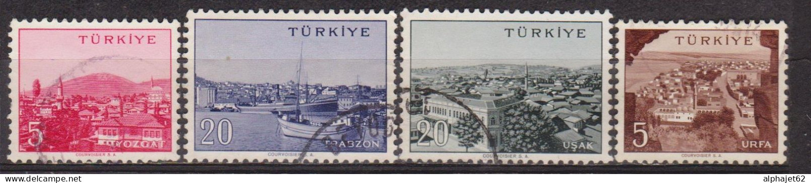 Villes - TURQUIE - Chef Liieu De Départements - Série 7 - N° 1545-1548-1550-1554 - 1960 - Oblitérés