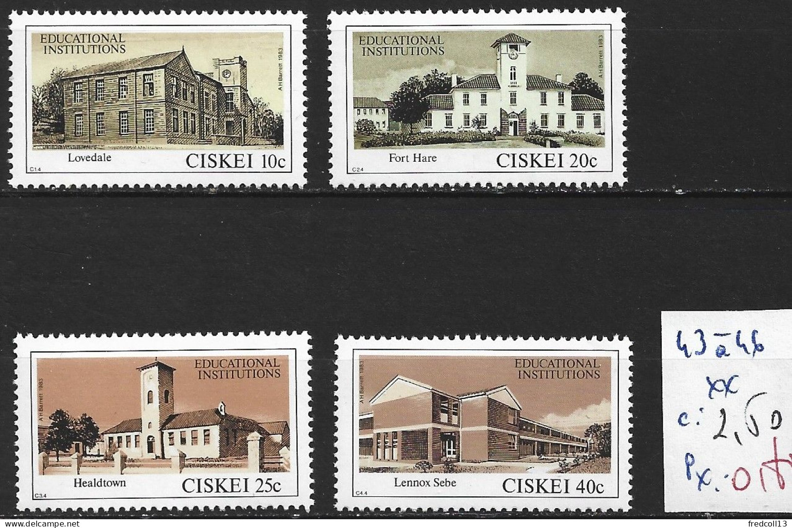 CISKEI 43 à 46 ** Côte 2.50 € - Ciskei