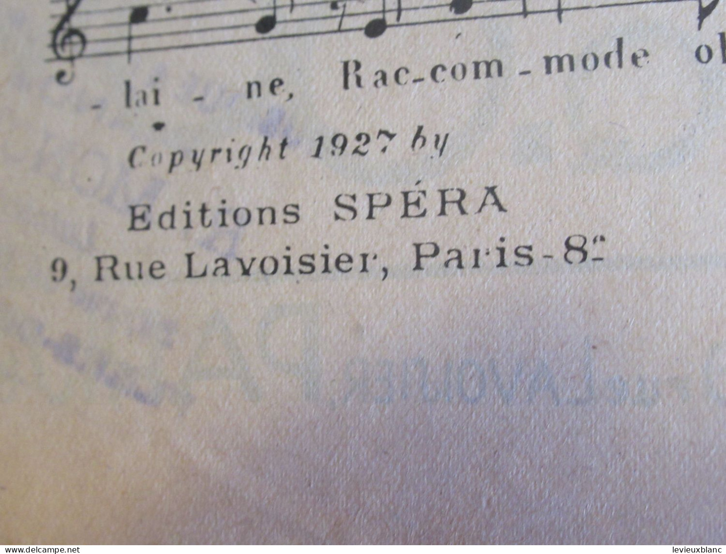 Partition Ancienne/" Le Raccommodeur De Faïence  "/Chanson Typique Simple Histoire/ Dedcoq-Soler/1927      PART349 - Autres & Non Classés