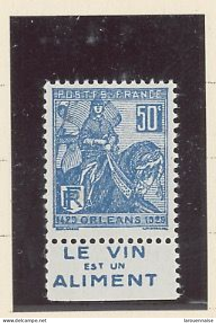 BANDE PUB -N°257-N**-PUB LE VIN  -MAURY N°159 - Unused Stamps