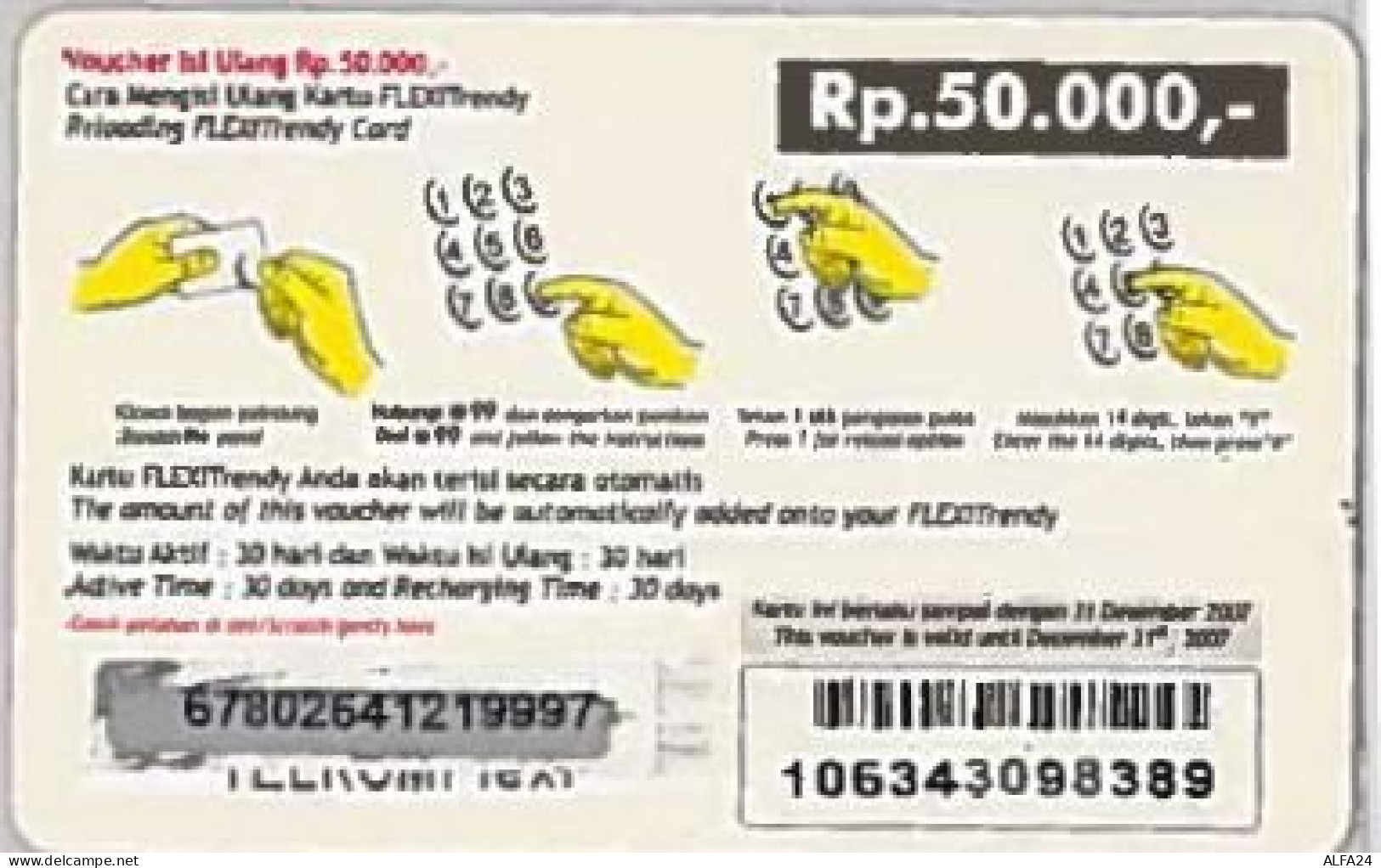 PREPAID PHONE CARD-INDONESIA (E46.46.6 - Indonesië