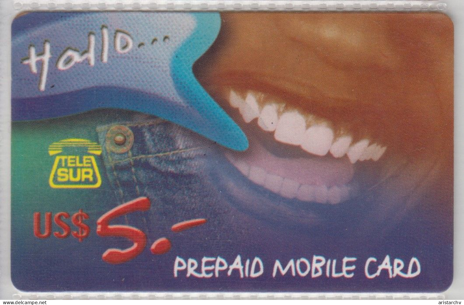 SURINAM TELESUR PREPAID MOBILE CARD HALLO - Surinam