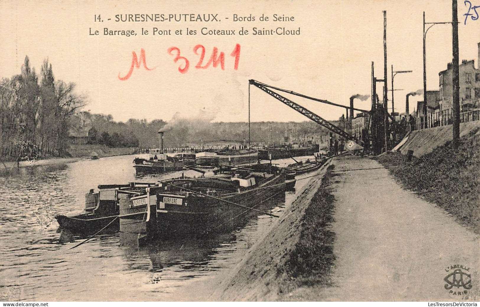 FRANCE - Suresnes - Puteaux - Bords De Seine - Le Barrage - Pont Et Les Coteaux De Saint Cloud - Carte Postale Ancienne - Puteaux