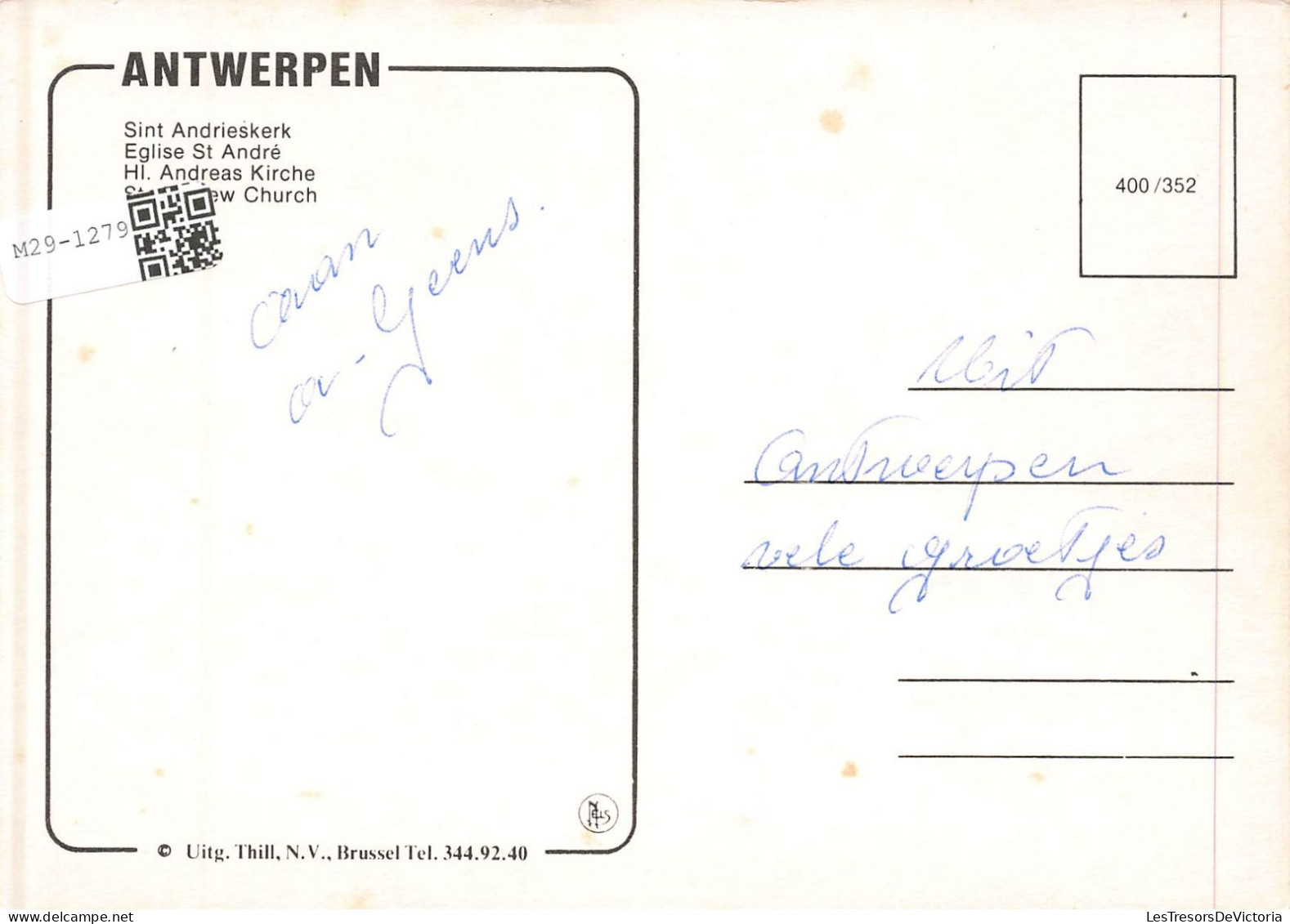 BELGIQUE - Antwerpen - Église Saint André - Carte Postale - Antwerpen