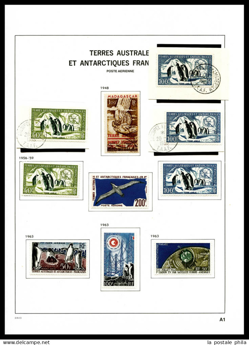 T.A.A.F. 1948-2008, Poste, PA, Blocs: Collection Quasi Complète Présentée En Album DAVO Dont Toutes Les Bonnes Valeurs ( - Sammlungen