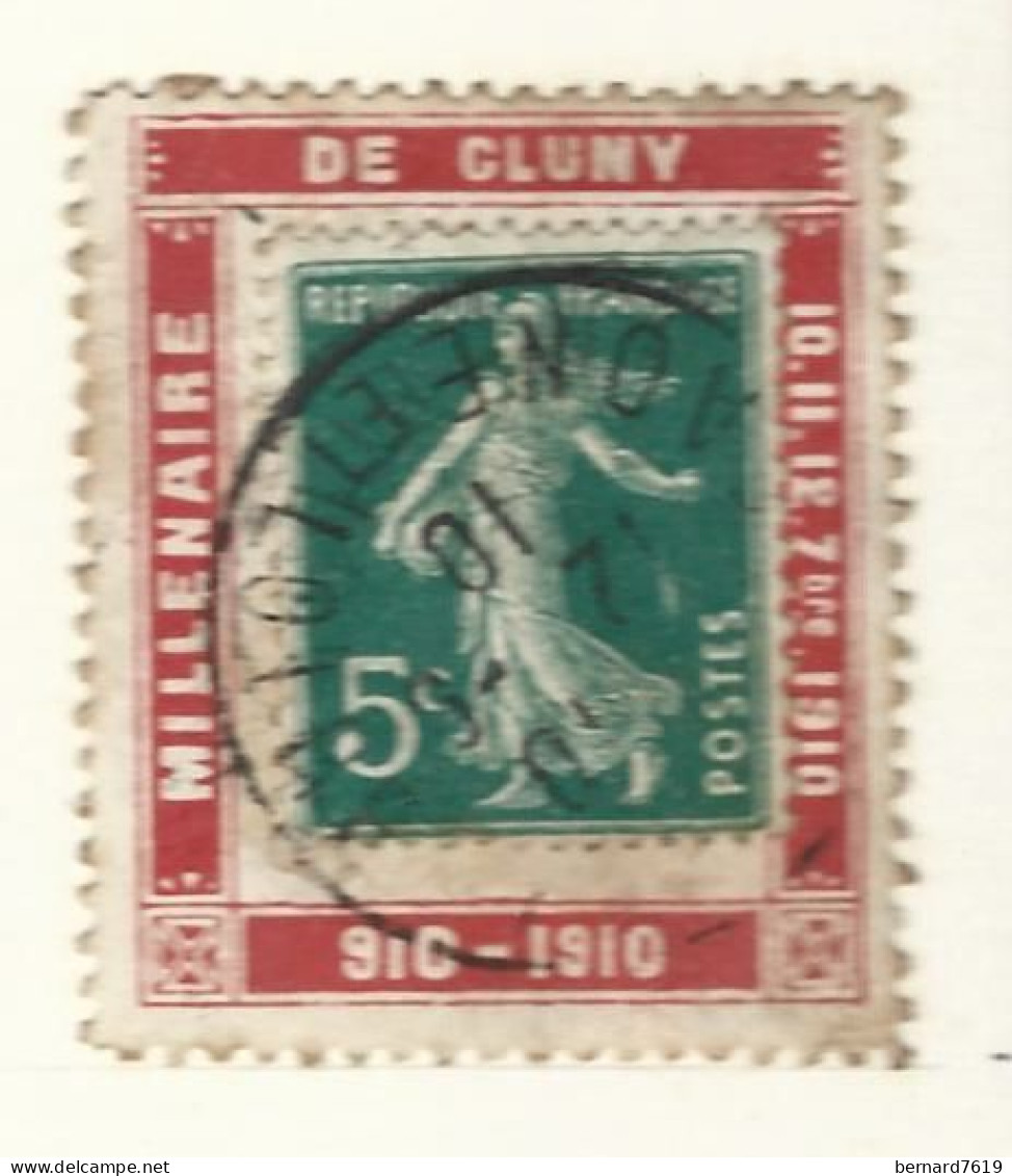 Timbre - Vignette  Porte Timbre -   Dieu Protege La France - Semeuse - Millenaire De Cluny - 910 - 1910 - Used Stamps