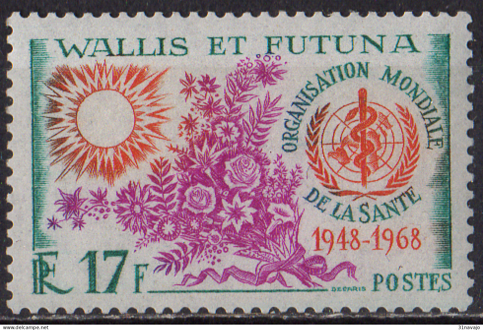 WALLIS ET FUTUNA - 20e Anniversaire De L'OMS - Neufs