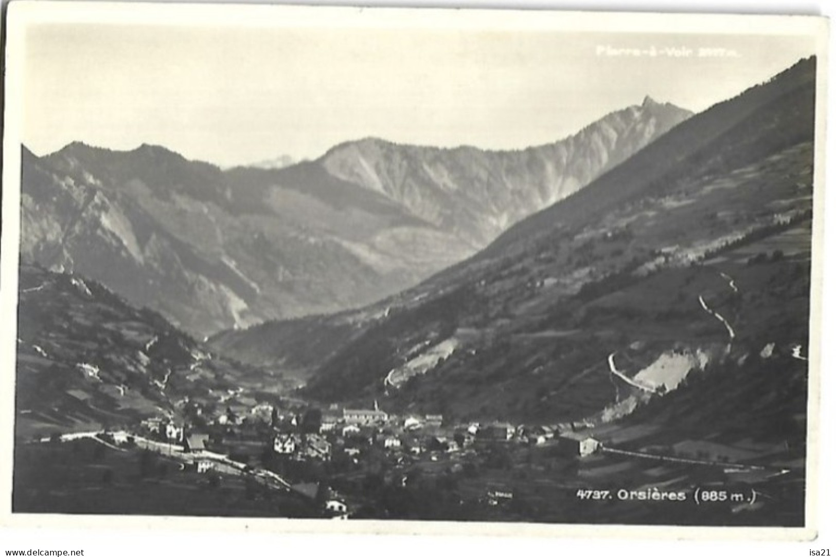 Carte Postale: ORSIERES (885m): Vue Générale. - Orsières