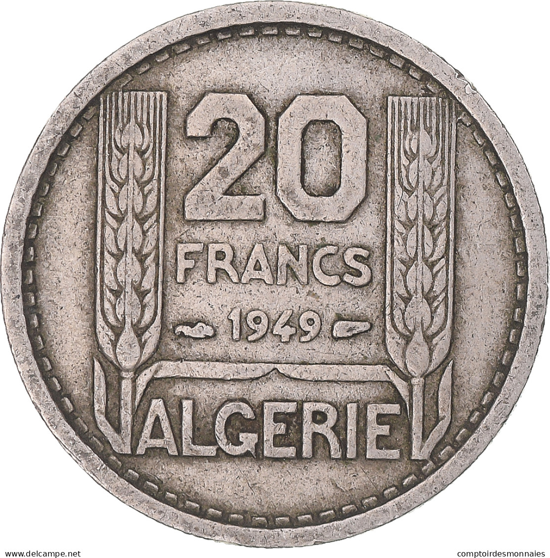 Monnaie, Algérie, 20 Francs, 1949, Paris, TB+, Cupro-nickel, KM:91 - Other & Unclassified