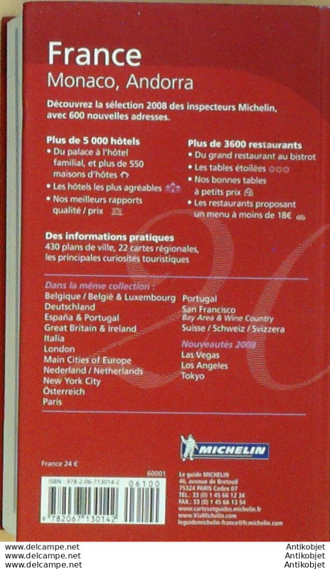 Guide Rouge MICHELIN 2008 101ème édition France - Michelin (guide)