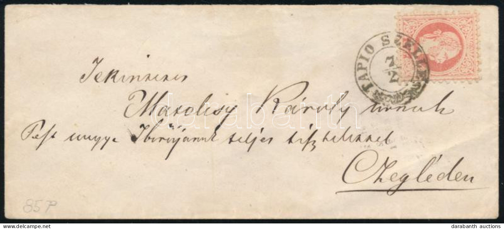 ~1870 5kr Levélen / On Cover "TAPIO SZELLE" - Czegléd - Autres & Non Classés