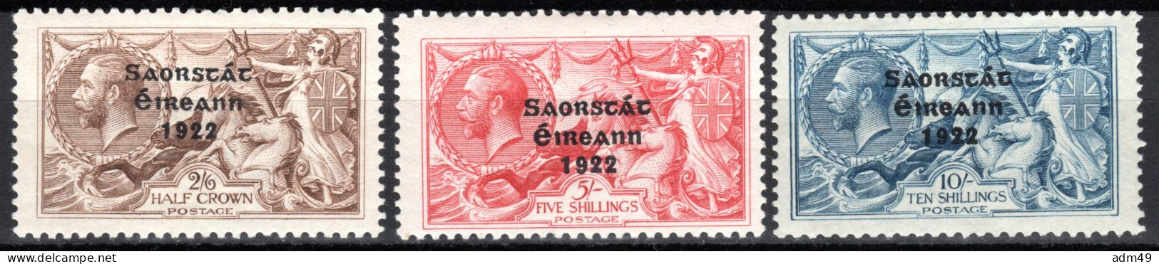 IRLAND, 1922 Englische Freimarken Mit Aufdruck, Ungebraucht * - Unused Stamps