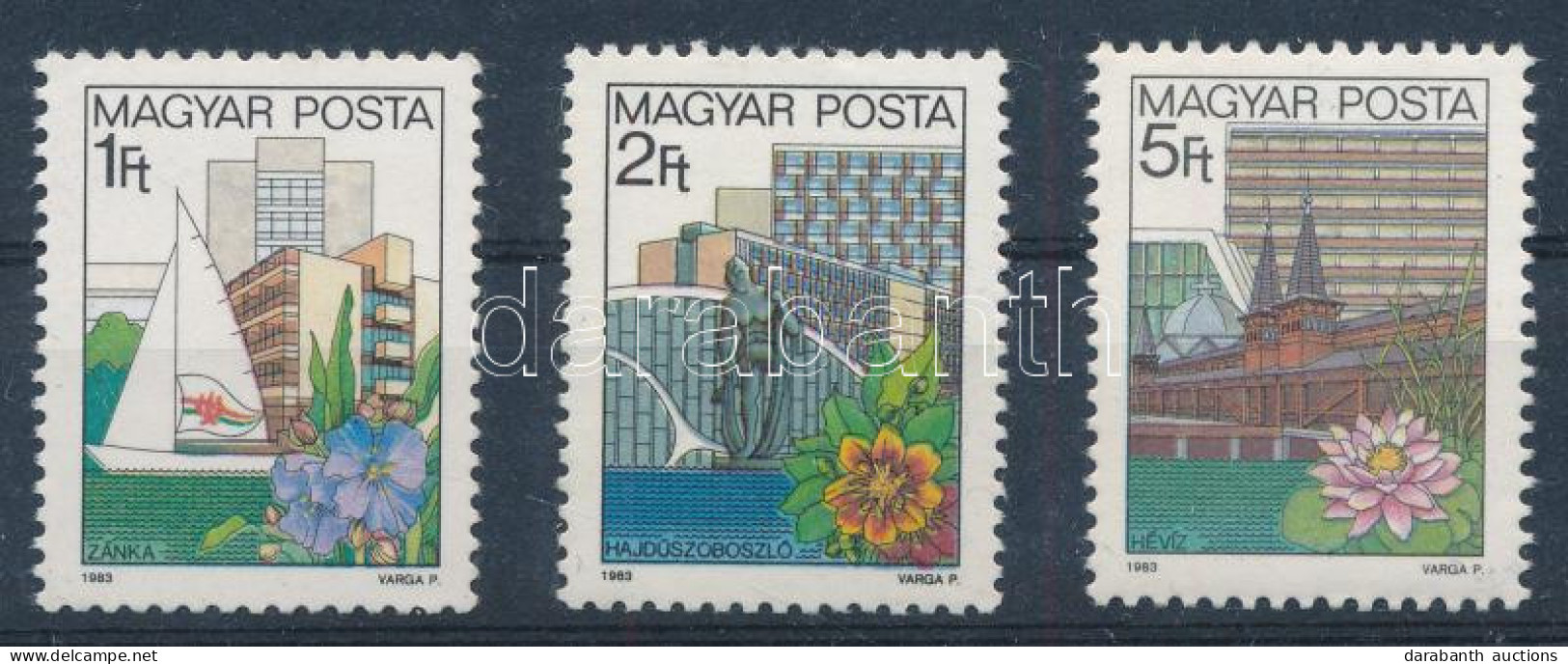 ** 1983 Gyógy- és üdülőhelyek Sor Matt Papíron (10.000) / Mi 3647-3649 On Matt Paper - Autres & Non Classés