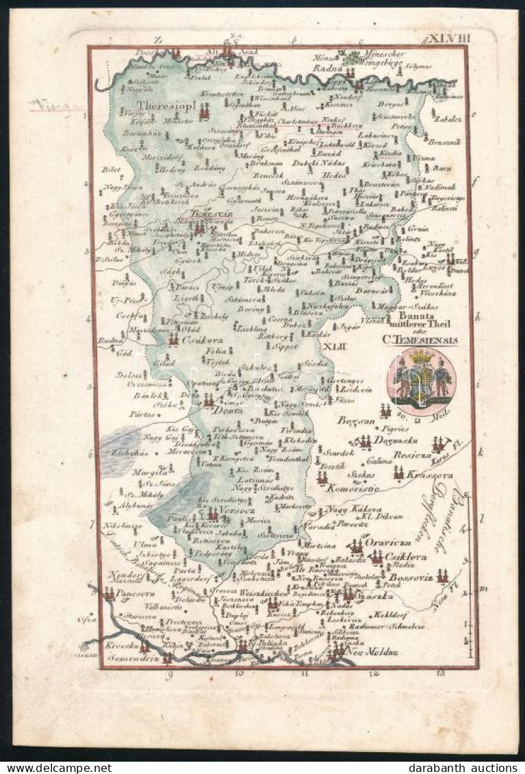 1804 Czetter Sámuel (1765-1829 K.): Temes Vármegye Térképe. C[omitatus] Temesiensis In: [Korabinszky János Mátyás]: Kora - Autres & Non Classés