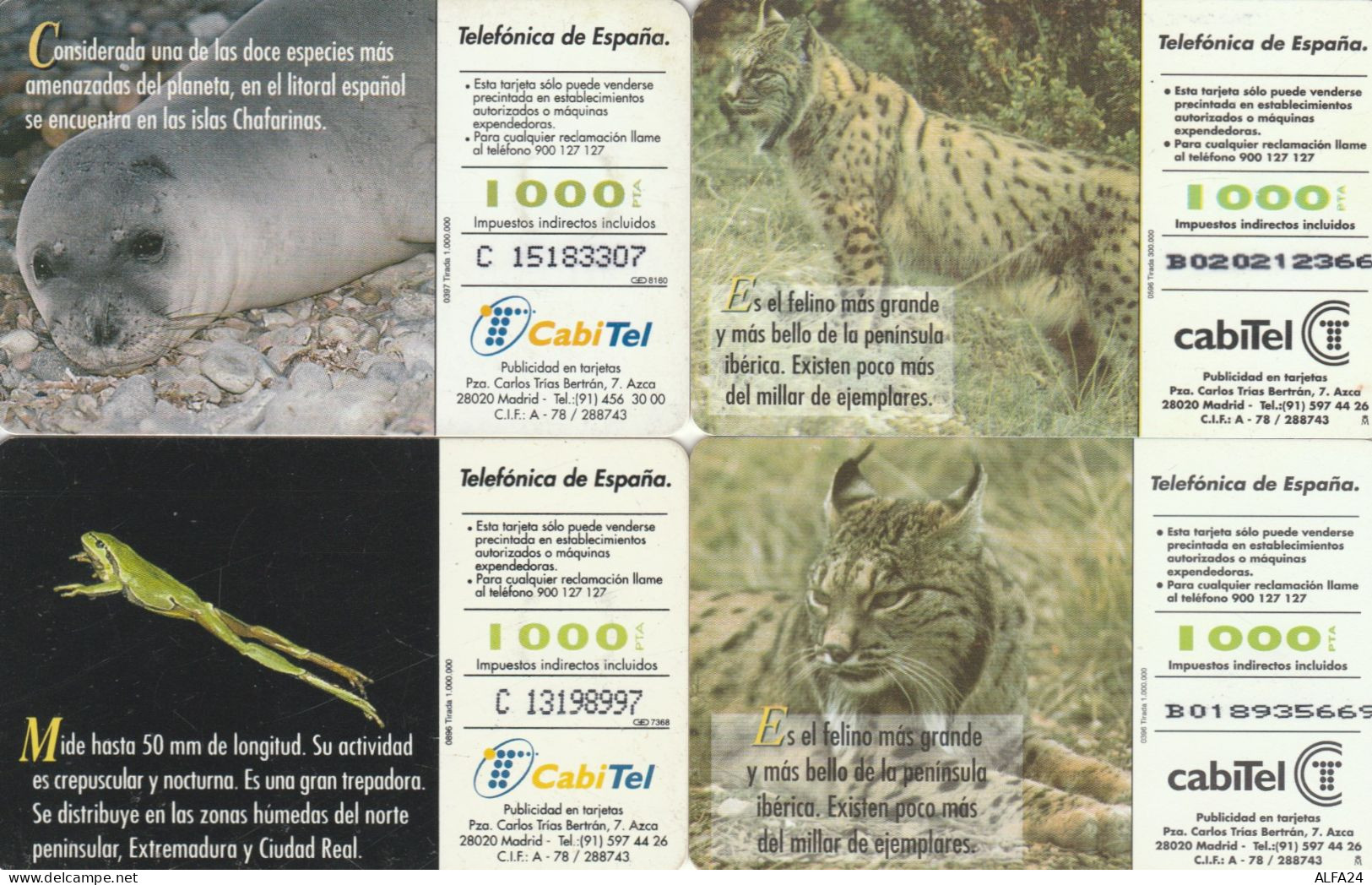 PHONE CARD 4 SPAGNA FAUNA (CK975 - Werbekarten