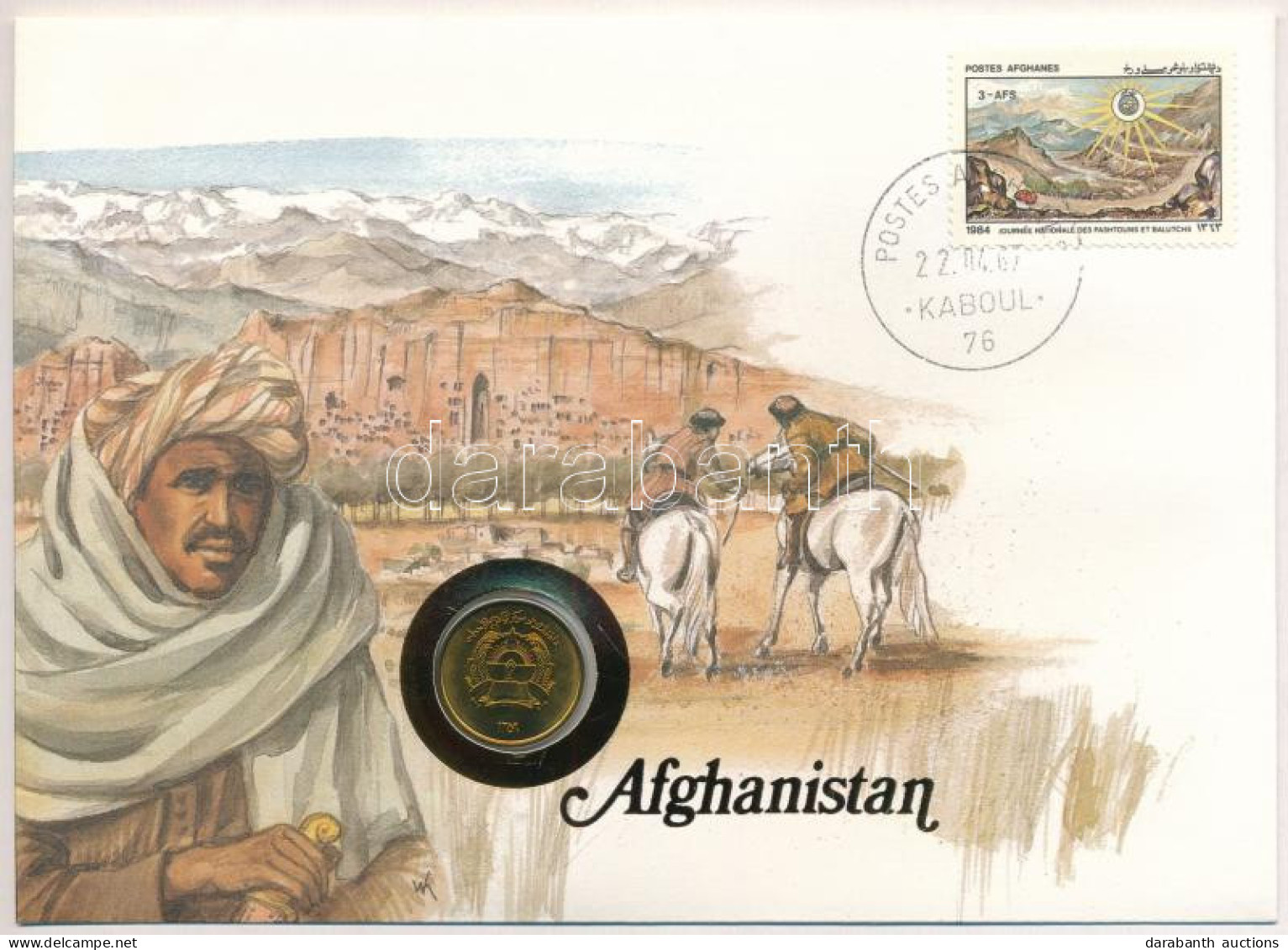 Afganisztán 1980. 50p Felbélyegzett Borítékban, Bélyegzéssel, Német Nyelvű Tájékoztatóval T:UNC Afghanistan 1980. 50 Pul - Non Classés