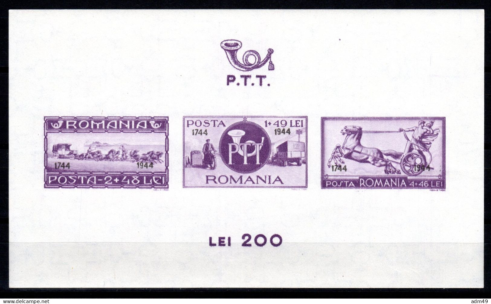 RUMÄNIEN, 1944 200. Jahrestag Der Postreform, Postfrisch ** - Unused Stamps