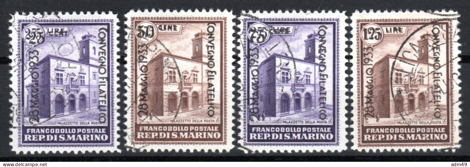 SAN MARINO, 1933, Philatelistischer Kongress, Gestempelt - Usados