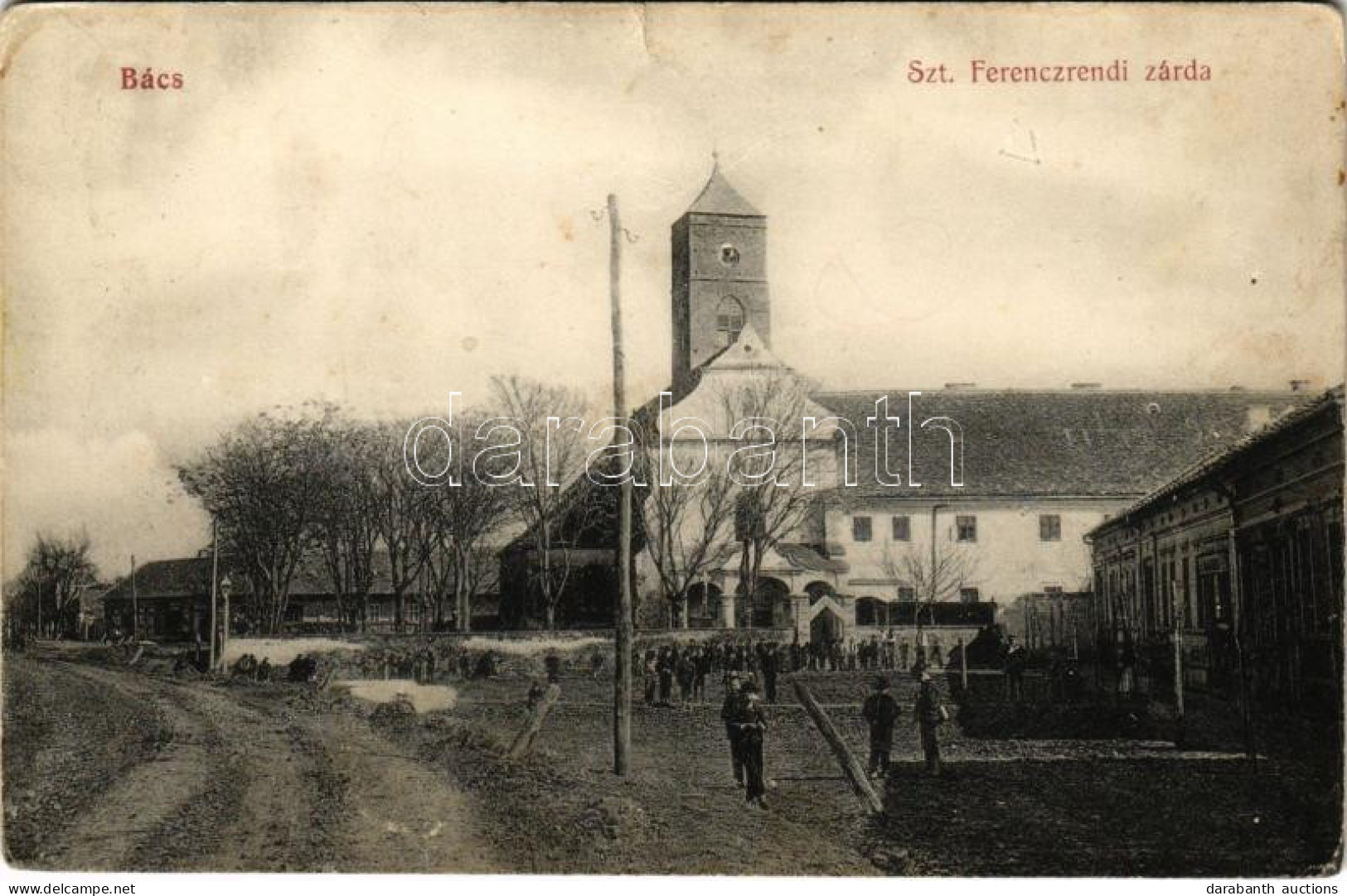 * T2/T3 1941 Bács, Batsch, Bac; Szent Ferencrendi Zárda. Topalits Imre Kiadása / Franciscan Monastery (Rb) - Unclassified