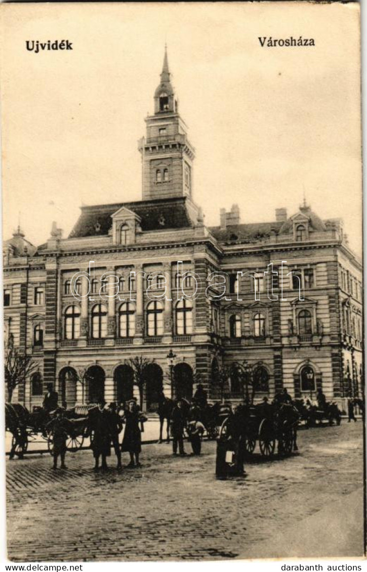 ** T4 Újvidék, Novi Sad; Városháza. Hátoldalon Wágner Hangszer-király Reklám / Town Hall (EM) - Ohne Zuordnung