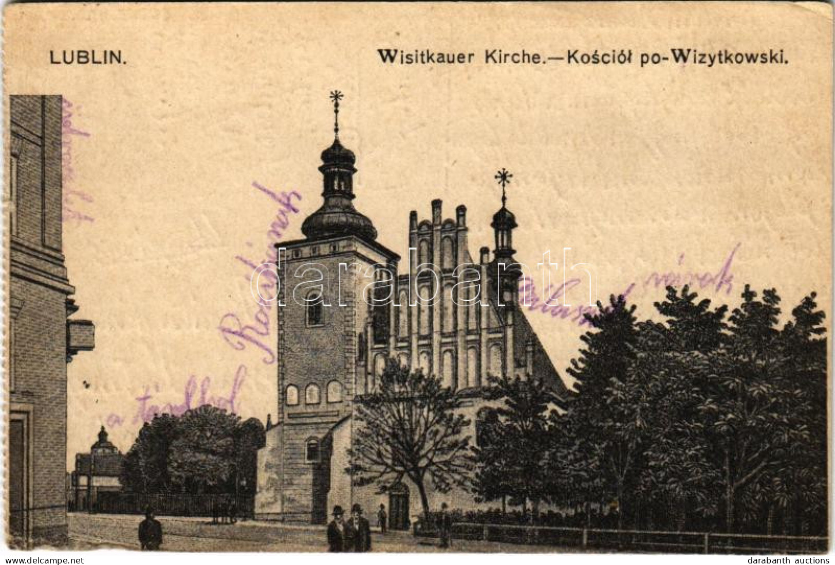 T2/T3 1915 Lublin, Wisitkauer Kirche / Kosciól Po-Wizytkowski / Church (EK) - Non Classés