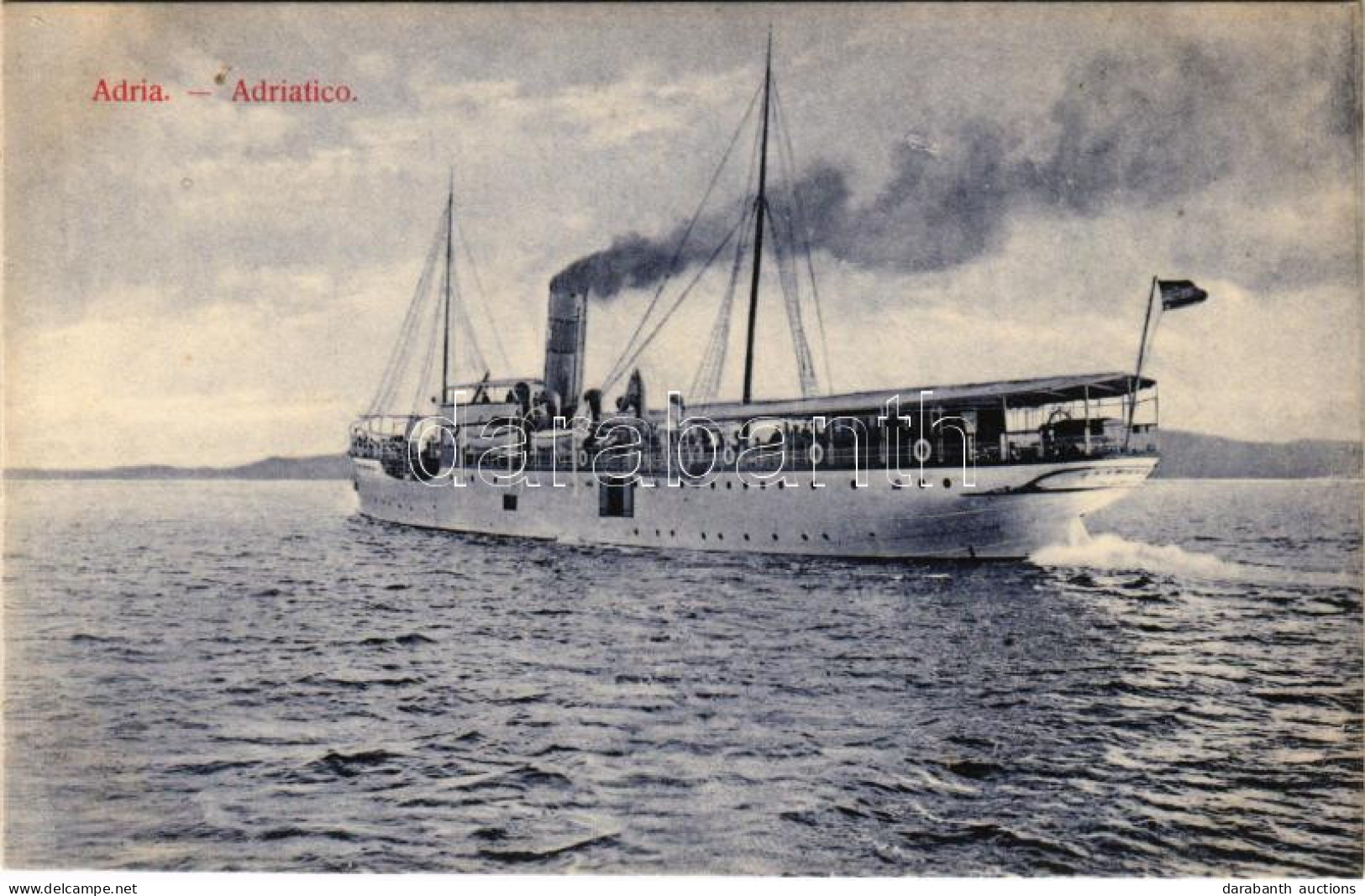 ** T1 Adria, "Pannónia" Gőzhajó. Divald Károly 1210-1909. / Hungarian Steamship - Unclassified