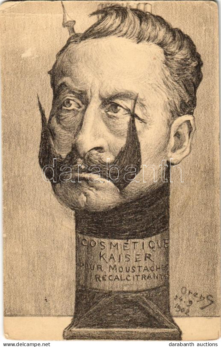 ** T3 Cosmétique Kaiser Pour Moustaches Recalcitrant / Francia Politikai Karikatúra II. Vilmos Császárról / French Polit - Ohne Zuordnung