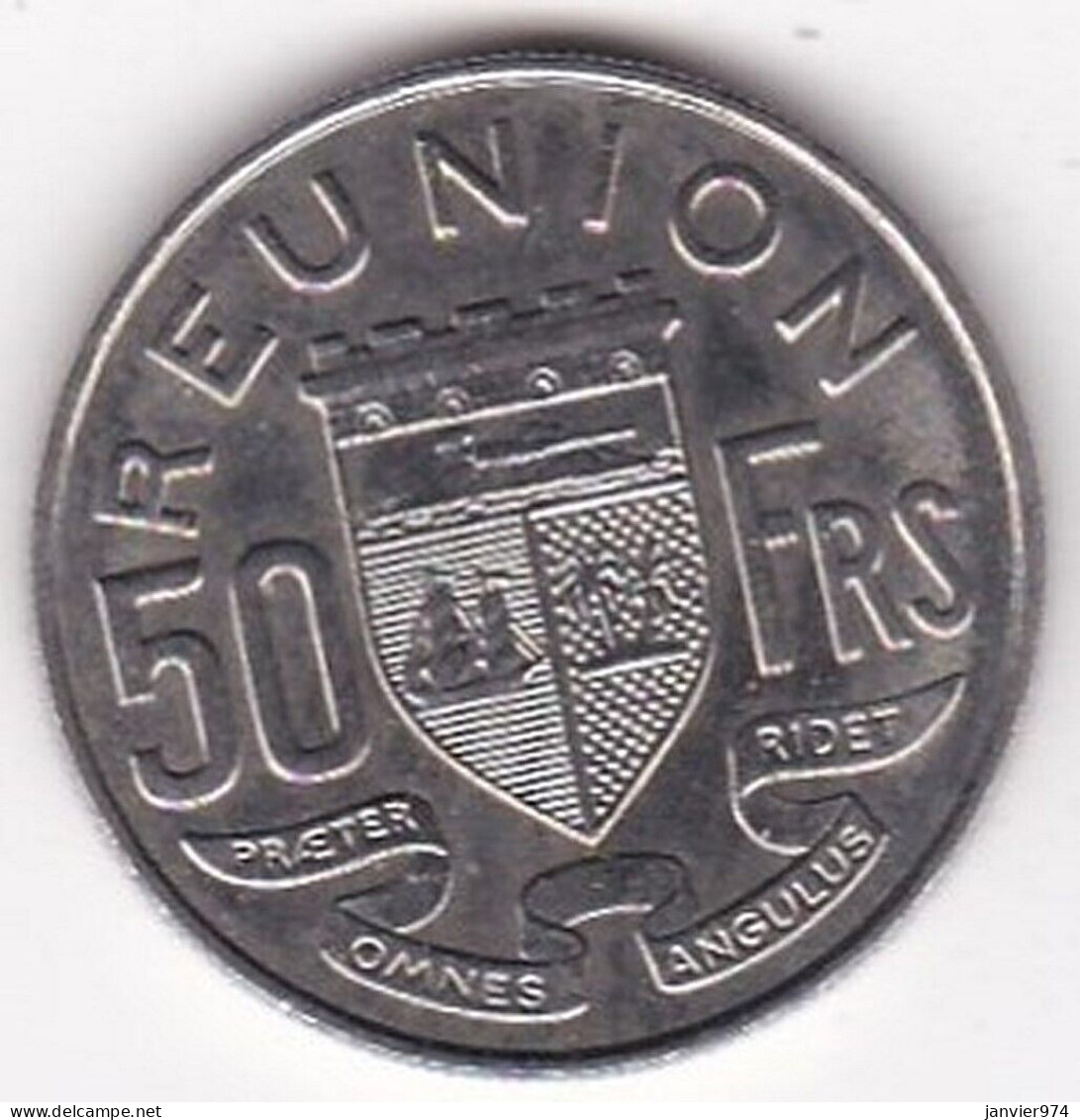 Réunion 50 Francs 1969 En Nickel KM12 , Date Rare , Lec# 101 Superbe - Riunione