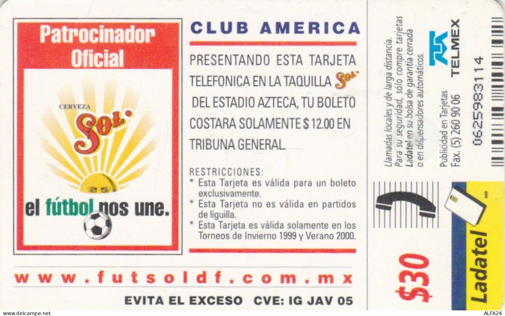 PHONE CARD MESSICO (CK5974 - Mexiko