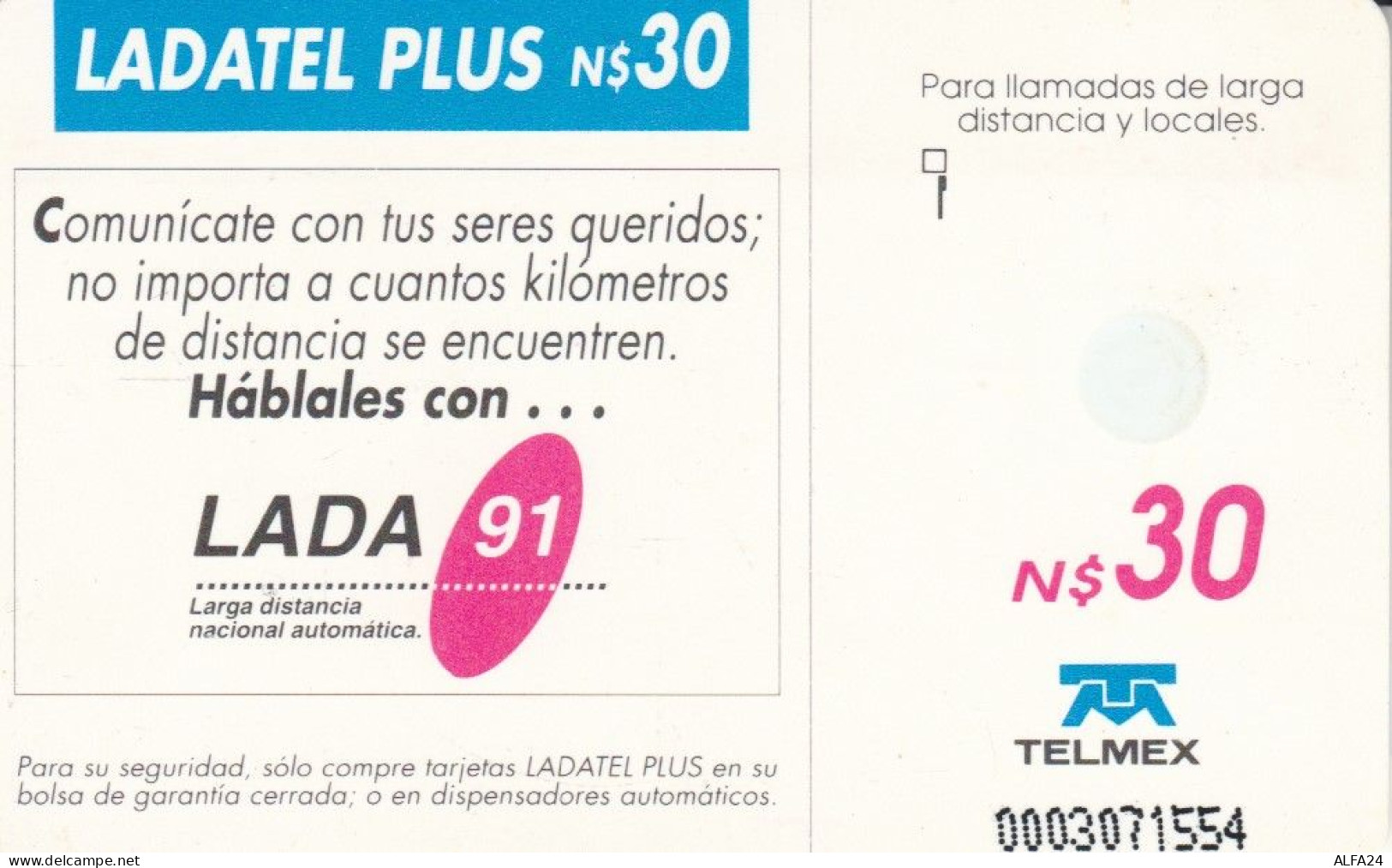 PHONE CARD MESSICO (CK5945 - Mexique