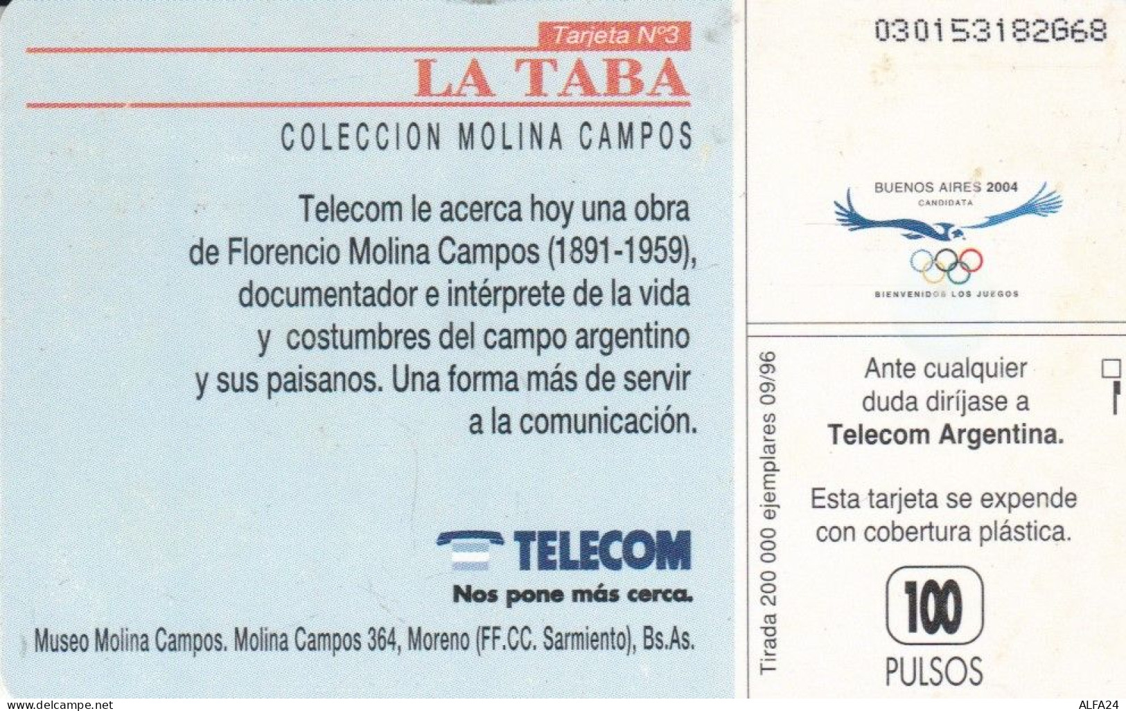 PHONE CARD ARGENTINA (CK5922 - Argentine