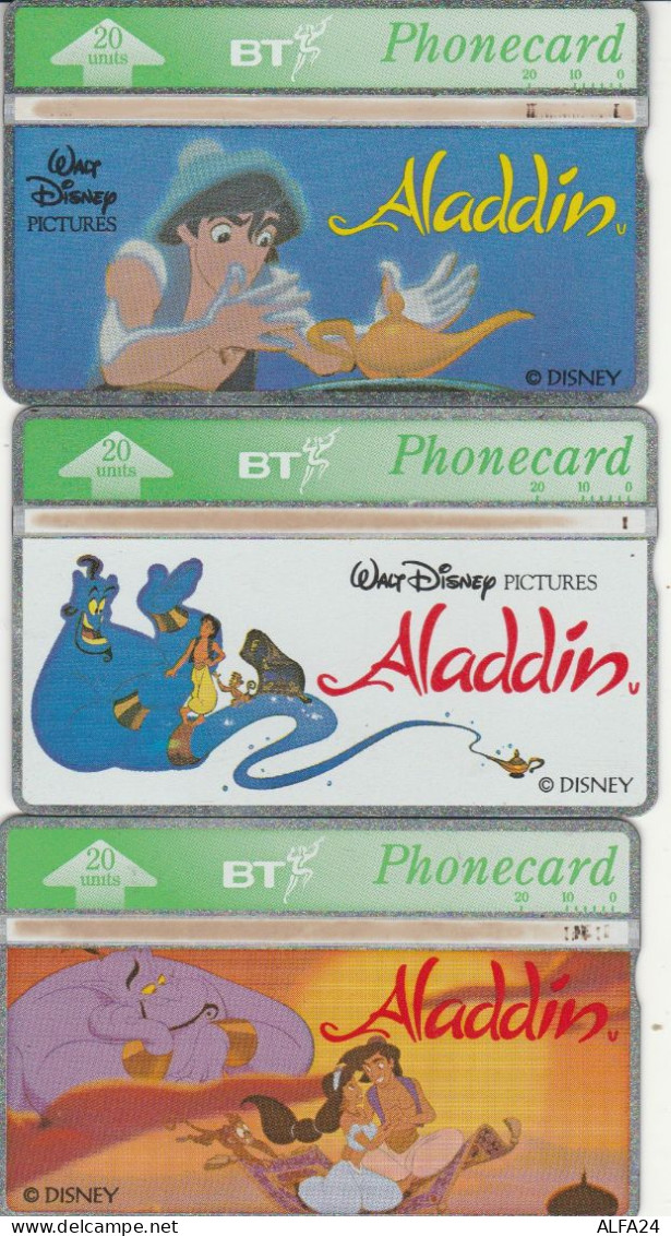 PHONE CARD SERIE 3 SCHEDE REGNO UNITO ALADDIN -LANDIS (CK7323 - BT Werbezwecke