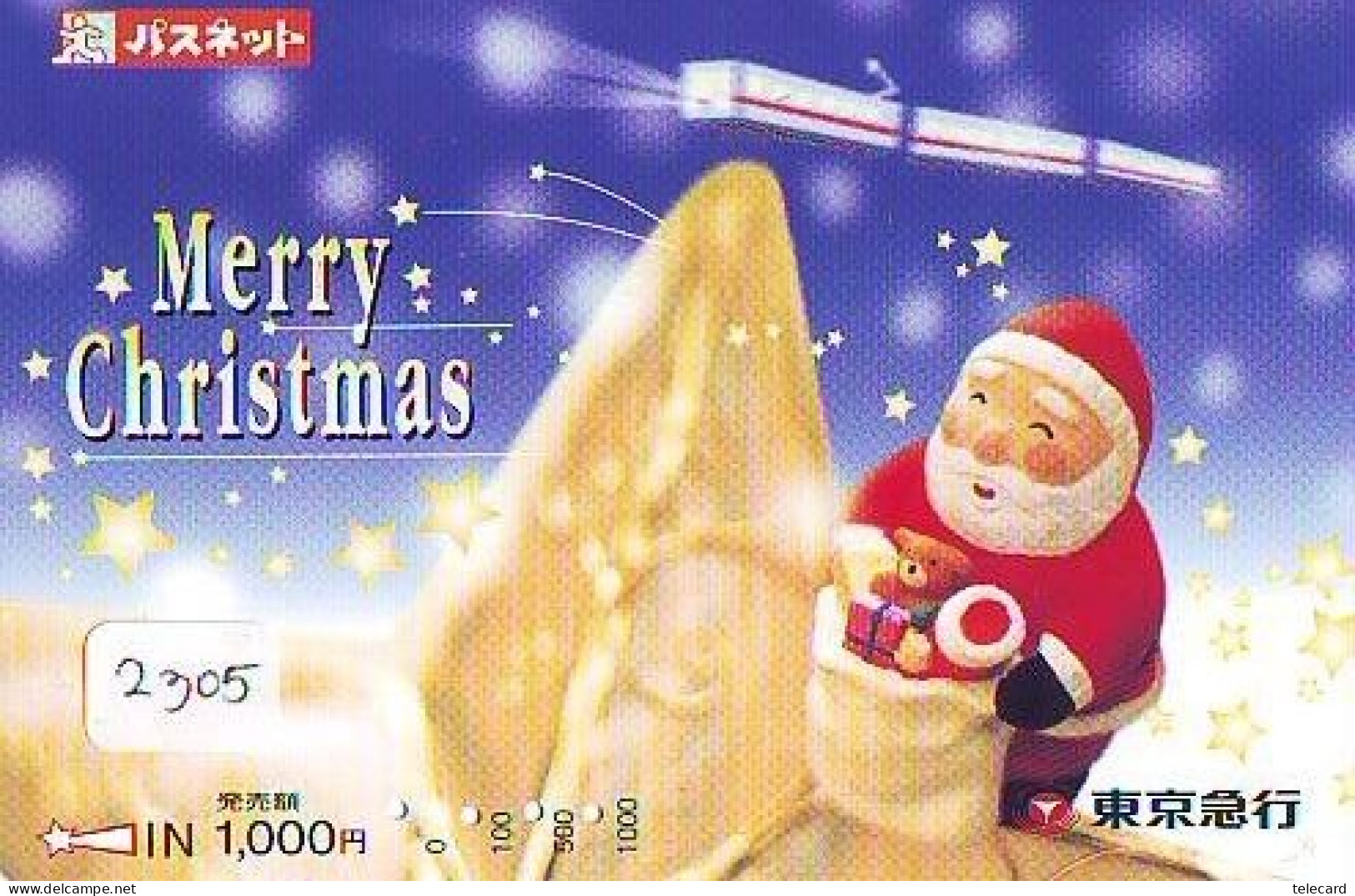 Carte Prépayée Japon * NOËL * WEIHNACHTEN (2305) CHRISTMAS * KERST * NAVIDAD * NATALE - Christmas