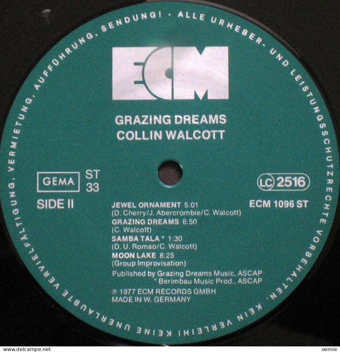 COLLIN WALCOTT   GRAZING  DREAMS   ( 1977 )  OPRESSAGE GERMANY - Jazz