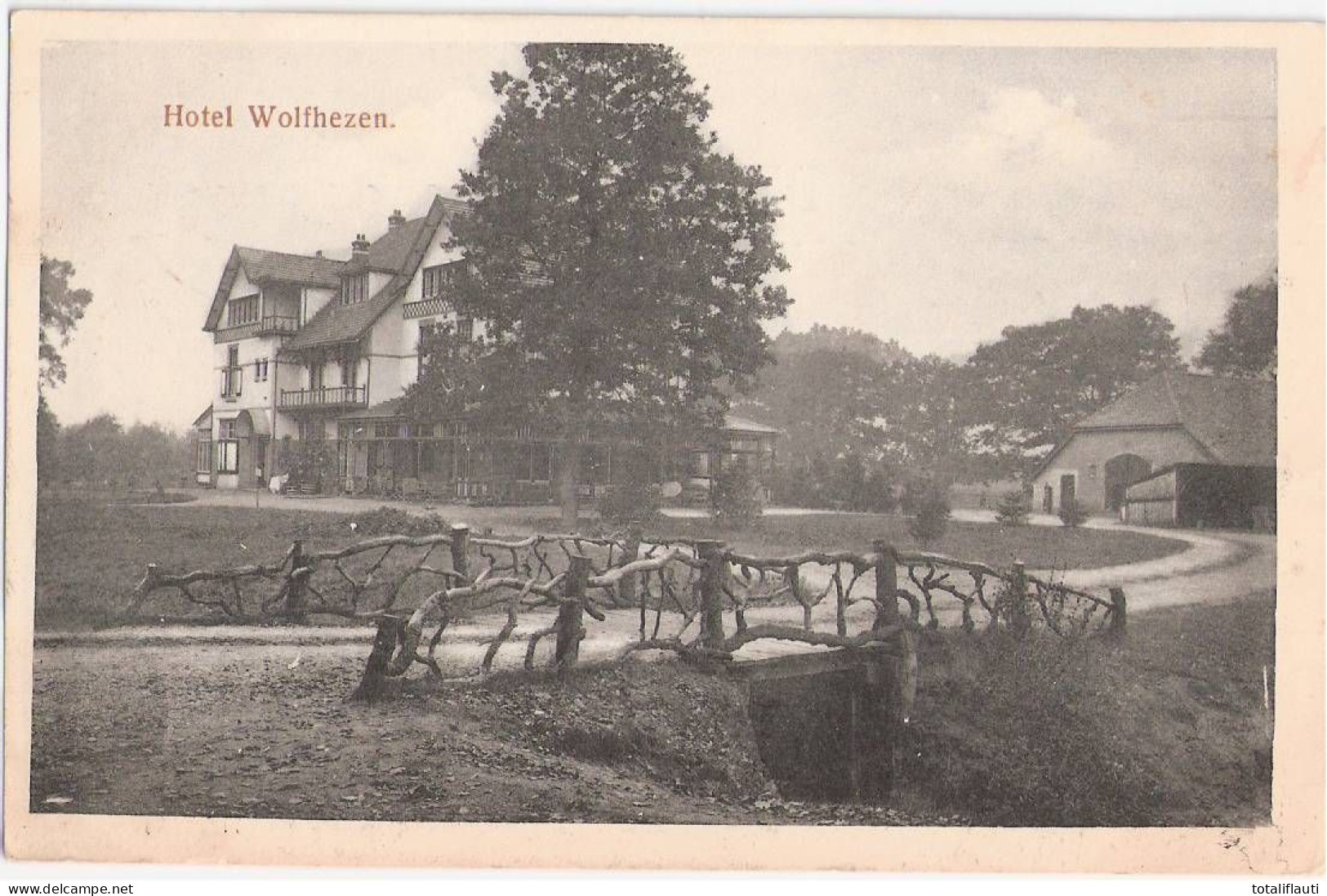 BENNEKOM Gelderland Hotel Wolfheze 1.4.1919 Gelaufen Marke Mit Leichter Schürfung Entfernt - Ede